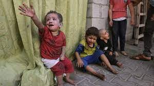 Children in Gaza left homeless