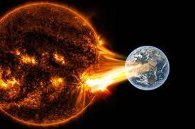 Solar storm and earth