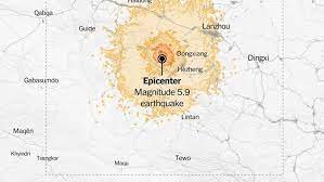 Quakes Epicenter and shake area