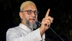 Asaduddin Owaisi, AIMIM candidate against BJP's Maadhavi Latha